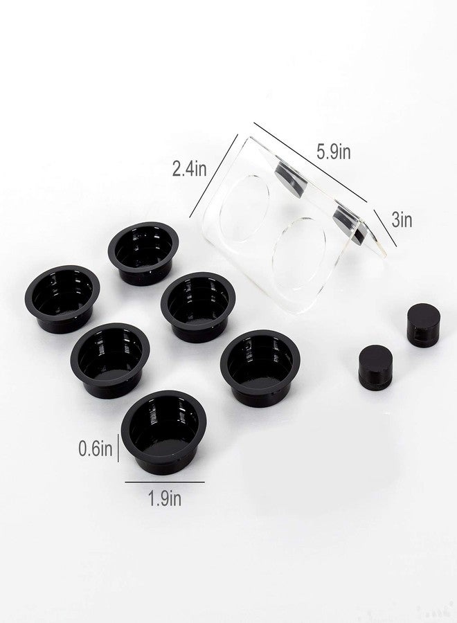 WACOOL Magnetic Reptile Ledge, Acrylic Gecko Feeding Ledge with 6PCS Cups, Reptile Food Water Feeder Dish for Geckos Iguana Chameleon Pets (White) - Image 4